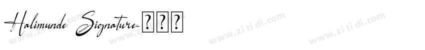 Halimunde Signature字体转换